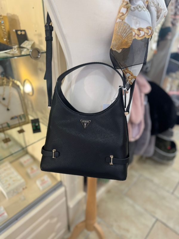 GUESS Rosalba Saffiano Mini Hobo Black - Image 4