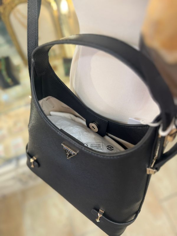 GUESS Rosalba Saffiano Mini Hobo Black - Image 3