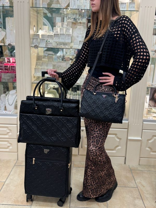 GUESS Adelasia Embossed 4G Logo Shopper Bag Black - Image 9