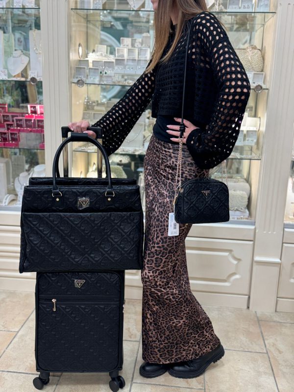 GUESS Adelasia Embossed 4G Logo Shopper Bag Black - Image 8