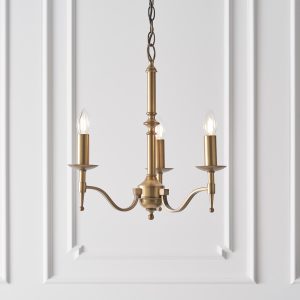 Antique Brass 3lt Pendant