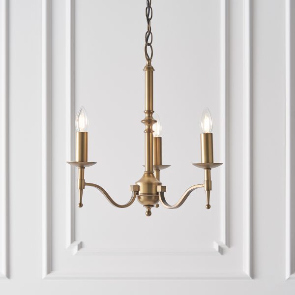 Antique Brass 3lt Pendant
