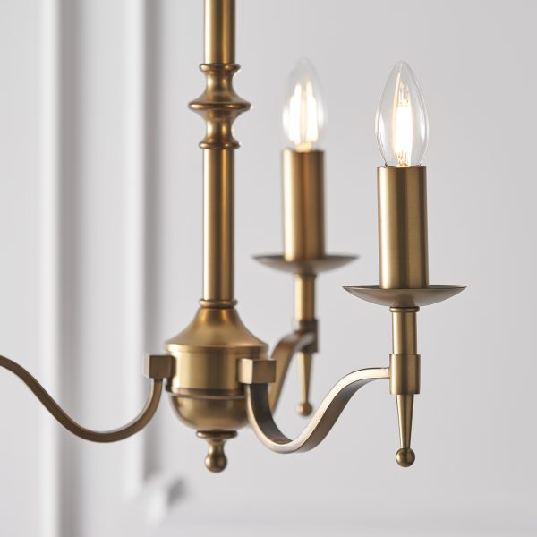 Antique Brass 3lt Pendant - Image 3