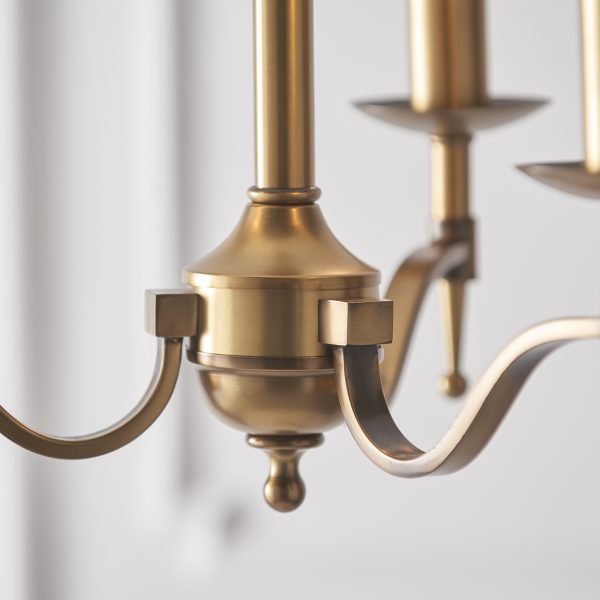 Antique Brass 3lt Pendant - Image 2