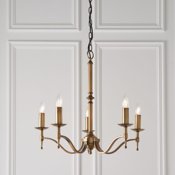 Antique Brass 5lt Pendant