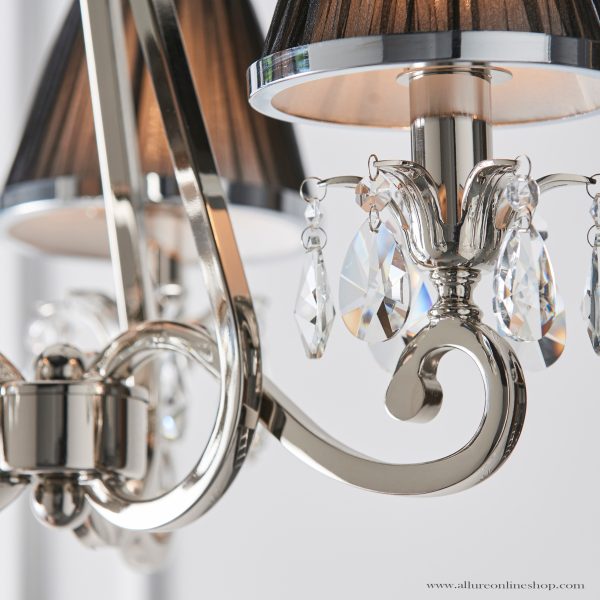 Nickel 3lt Pendant & Black Shades - Image 2