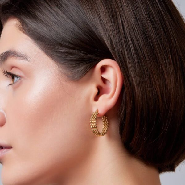 BEADED HOOP EARRINGS - Image 2