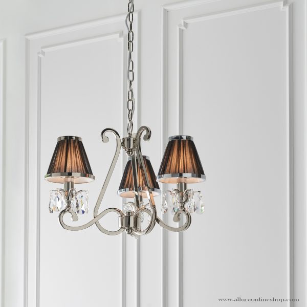 Nickel 3lt Pendant & Black Shades