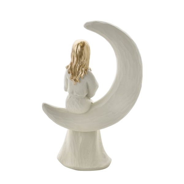 Mother & Baby Sitting On Moon Figurine "LOVE YOU" - Image 5