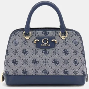 GUESS Neda Satchel Navy Logo