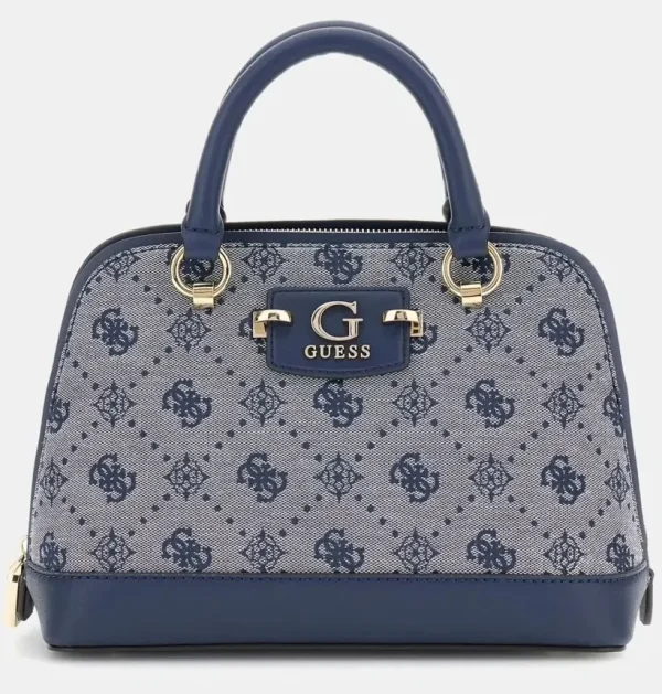 GUESS Neda Satchel Navy Logo