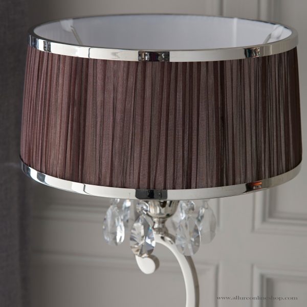 Nickel Medium Table & Chocolate Shade - Image 2