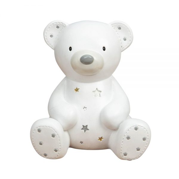 Bambino White Resin Money Box - Teddy - Image 2