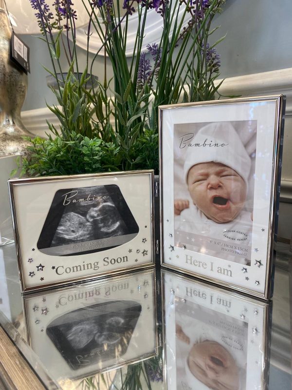 Silver Effect Double Scan Frame - 'HERE I AM'