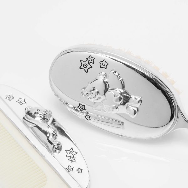 Silverplated Brush/Comb Set With Teddy - Image 3