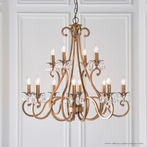 Antique Brass 12lt Pendant