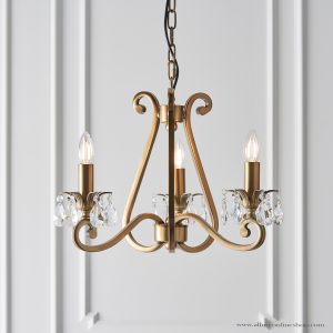 Antique Brass 3lt Pendant