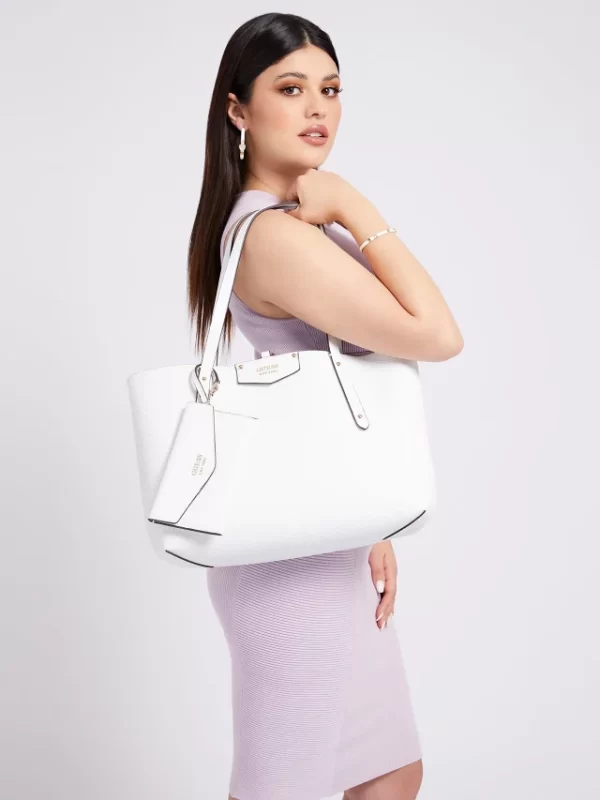 GUESS Brenton Shopper Pochette Reversible White - Image 5