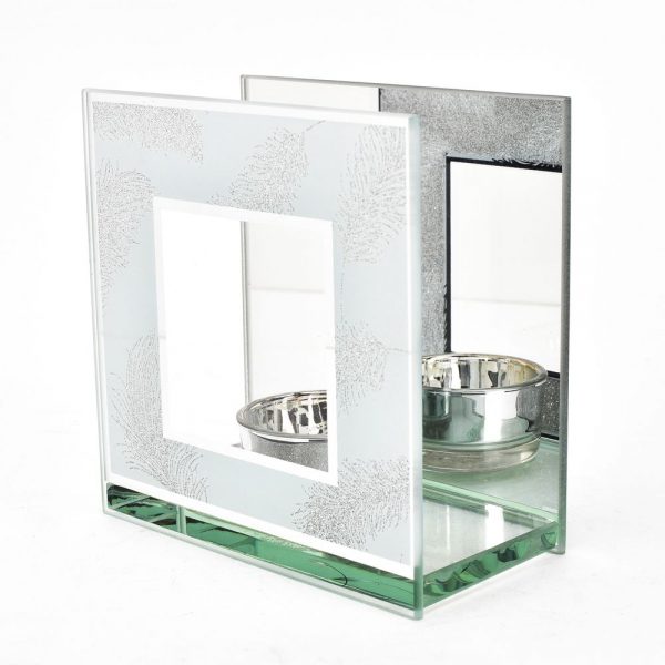 Silver Feathers Tealight Holder - Image 3
