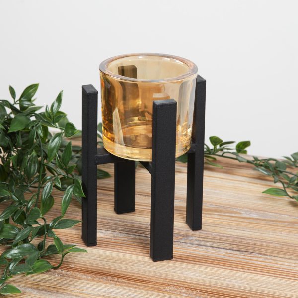 Metal Single Tealight Holder 15cm