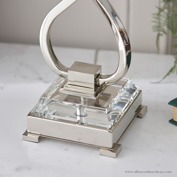 Nickel Medium Table & Chocolate Shade - Image 3