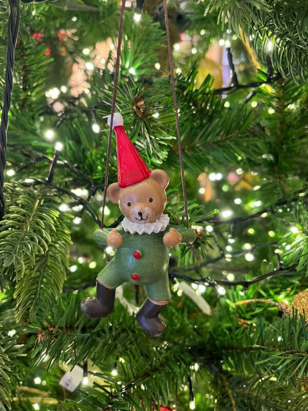 Polyresin Teddy Clown Hanging Ornament 15.5cm