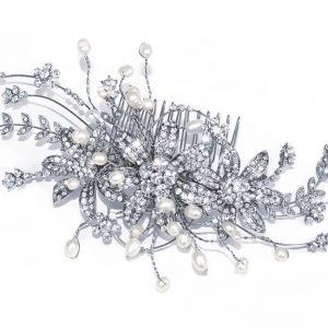 Madeline Pearl & Swarovski Crystal Haircomb