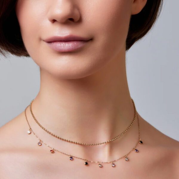 MULTI-COLOURED LAYERED NECKLACE - Image 2