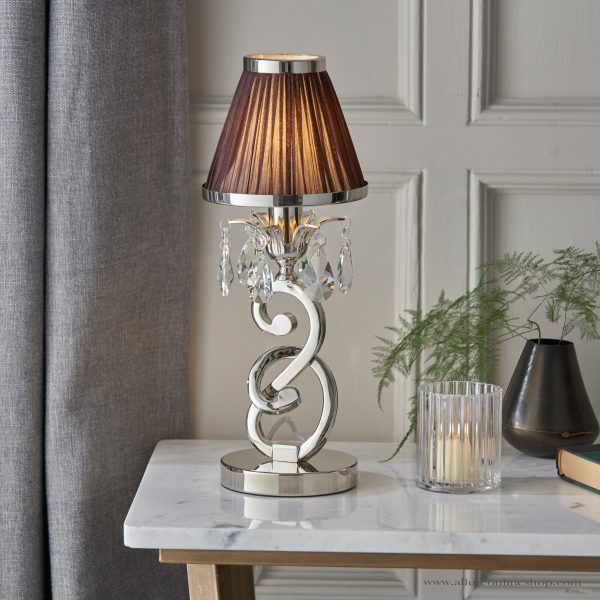 Nickel Small Table & Chocolate Shade