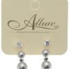 Grey Pearl Drop Earrings