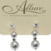 Grey Pearl Drop Earrings