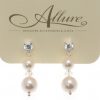 Ivory Pearl & Crystal Drop Earrings