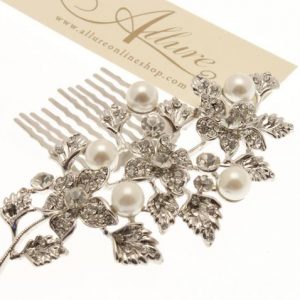 Ivory Pearl & Swarovski Crystal Hair Comb