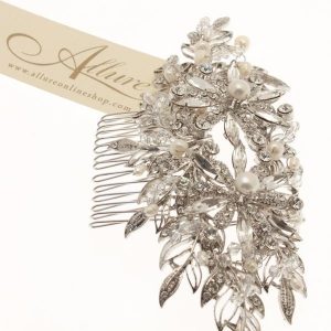 Venetian Styled Bridal Swarovski Crystal & Pearl Hair Comb