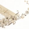 Vintage Silver Fresh Water Pearl Scroll Comb