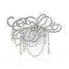 Pearl & Swarovski Crystal Vintage Drape Hair Comb