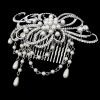 Pearl & Swarovski Crystal Vintage Drape Hair Comb