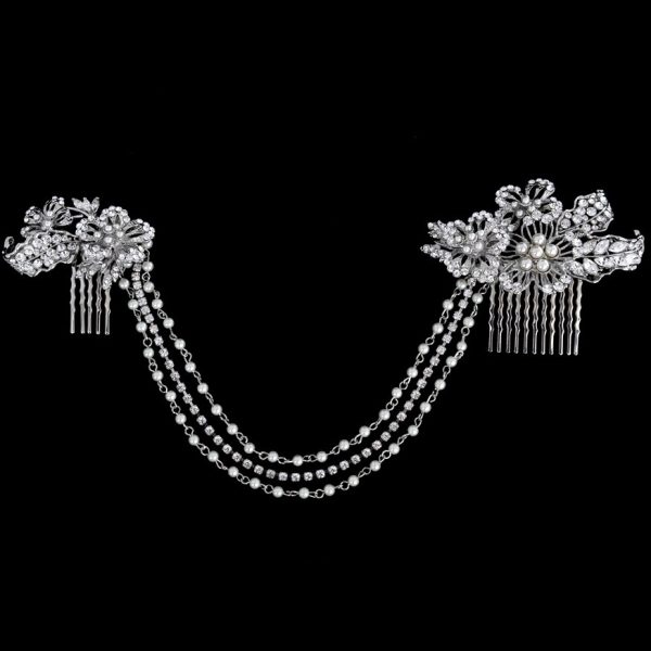 Luxe Pearl & Cubic Zirconia Hair Drape