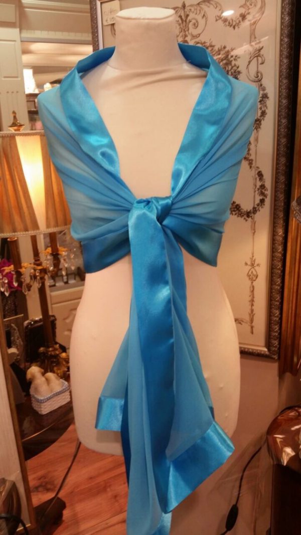 SKY BLUE SILK WRAP