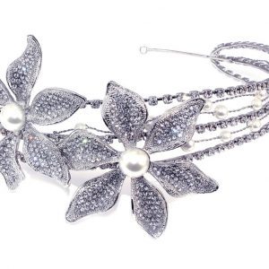 Magnificent Bridal Clear Swarovski Crystal Headpiece