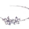 Dainty Floral Bridal Clear Swarovski Crystal Headpiece