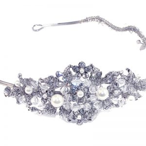 Stunning Venetian Bridal Clear Swarovski Crystal Headpiece