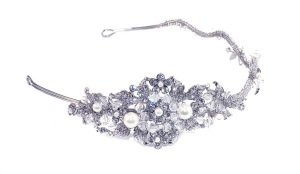 Stunning Venetian Bridal Clear Swarovski Crystal Headpiece