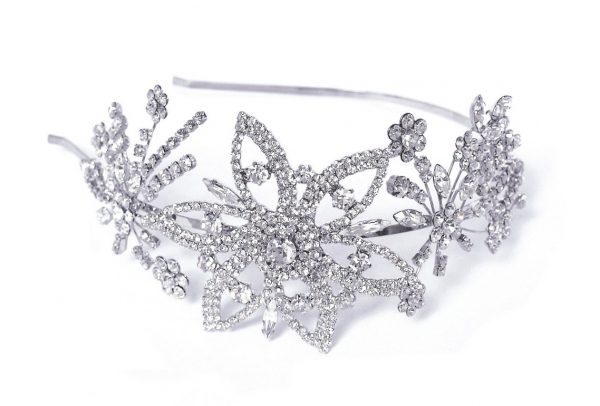 Gorgeous Antique Bridal Clear Swarovski Crystal Headpiece