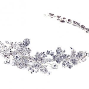 Delicate Hairvine Bridal Clear Swarovski Crystal Headpiece