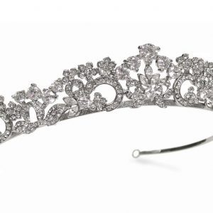 Graceful Bridal Clear Swarovski Crystal Tiara