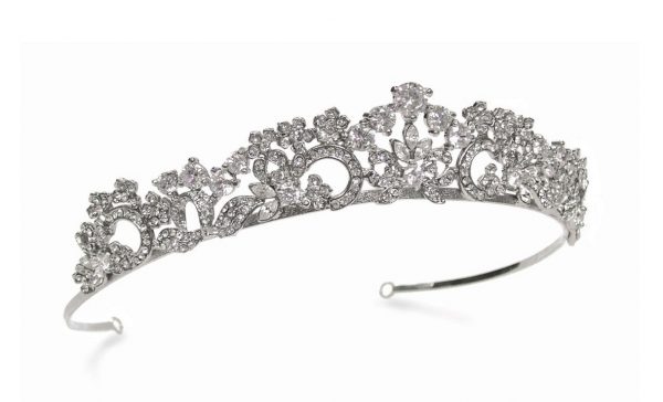 Graceful Bridal Clear Swarovski Crystal Tiara