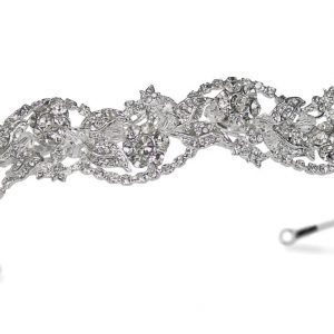 Feminine Bridal Clear Swarovski Crystal Tiara