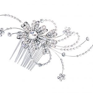 Stunning Bridal Clear Swarovski Crystal Hair Comb