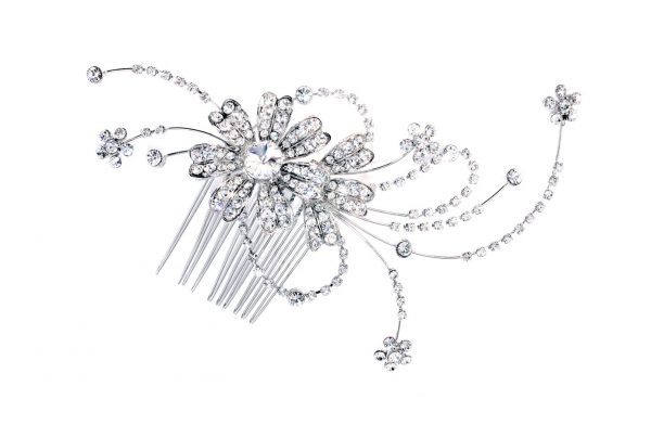 Stunning Bridal Clear Swarovski Crystal Hair Comb